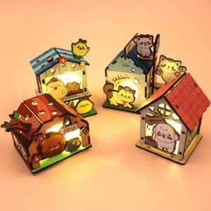 나무무드등 펫하우스 DIY키트 조명 꾸미기 우드조명등 만들기세트