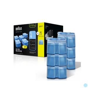 브라운 전기 면도기 세정액 세척 카트리지 6개입