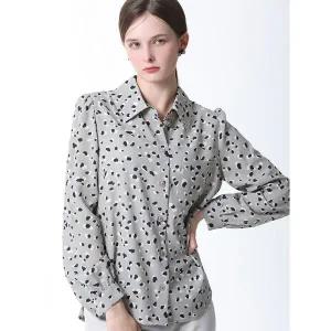 [하프클럽/]감각있는 레오파드 빅 카라 셔츠 (택가격 138000원)