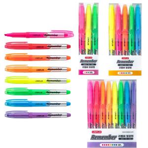 라인플러스 리멤버 형광펜 하이라이터 고무그립 3색 5색 8색 세트