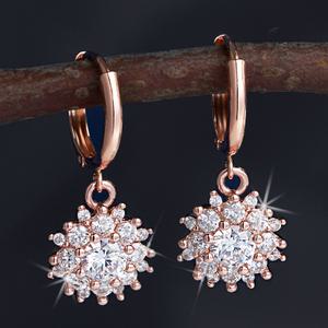 14K 18K 원터치 귀걸이 GRA 감별보증서 엑설런트컷팅 여성 패션 핑크골드 헤라몬드 금귀걸이