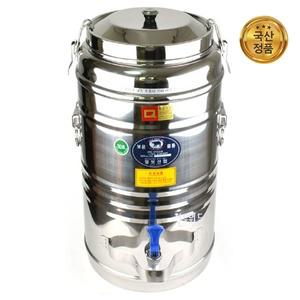 명보산업 업소용  스텐  보온통 보냉통 보온보냉물통 30호(30L) 온수통