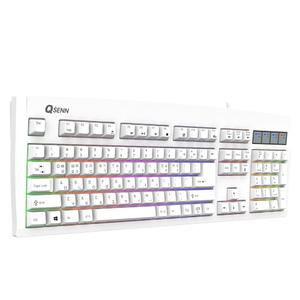 :큐센 QSENN SEM-DT35S LED Stella 멤브레인 게이밍 키보드 (화이트)