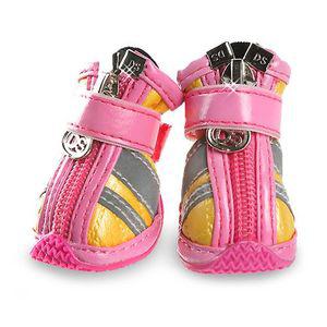 도기스쿨 애견신발 칼라누비 야광신발