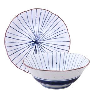 빗살 타원면기 일식그릇 업소용 라멘그릇 사케동 덮밥 플레이팅