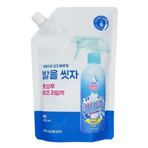 온더바디 코튼풋 발을씻자 풋샴푸 에코 리필 쿨링향 500ml