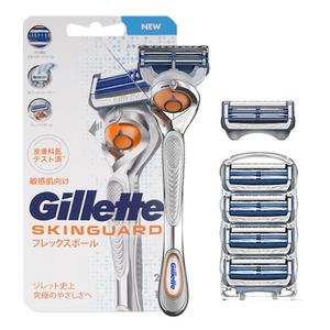 질레트 스킨텍 면도기 플렉스볼 핸들1입 + 면도날 6입 스킨가드