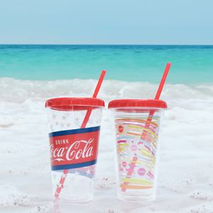 쿨기어 코카콜라 그래픽 물병 470ml 텀블러 어린이 보틀 빨대컵 이중물병