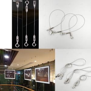 와이어 세트 액자 그림 고정 천정 걸이 피스 줄 포스터 사진 연결 레일 고리 후크