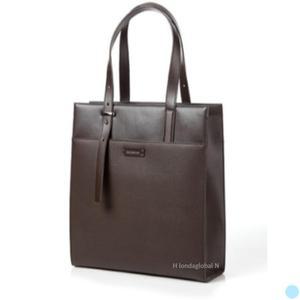 쌤소나이트 남성 가죽 노트북 서류 토트백 브라운