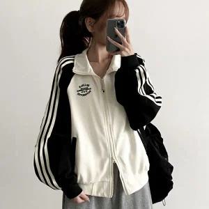 [하프클럽/]캐주얼 블록코어 트랙 배색 집업 ou-4057c