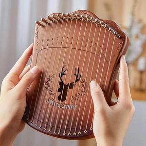 [XBKH3L74_48]리라 미니악기 S 2 17음계 월넛 미니하프 S-2