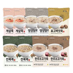 다림죽 건강죽세트 500g x 9팩 닭죽 전복죽 게살죽 쇠고기죽 버섯죽 영양죽 식사대용