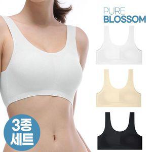 [NS홈쇼핑][퓨어블라썸] [3종세트] 메쉬 베이직 노와이어 브라탑/빅사이즈..[34576639]