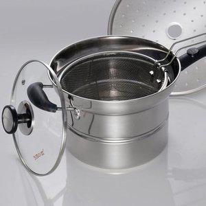 키친아트 스텐 찜기 국수냄비 찜냄비 멀티팟 18cm