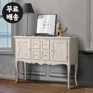 [벤티스가구]베르 원목 콘솔 테이블 엔틱 수납장 현관 슬림 콘솔 수납장 미니 복도장 서랍장