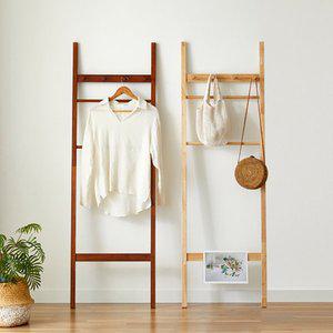 [나인홈가구]르네 사다리행거 원목 우드 행거 나무 스탠드 옷걸이 2colors