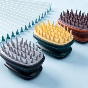 부드러운 실리콘두피브러시 저자극헤어마사지브러쉬 습식 샴푸