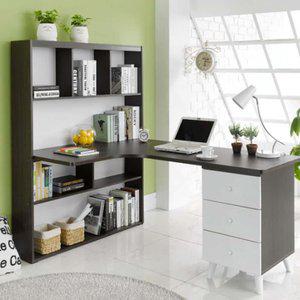 서재 책장책상세트 1600 넓은 서랍장책상 학생 L자 엘자형