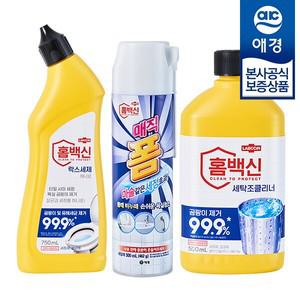 랩신 홈백신 락스세제 하나로 750ml + 매직폼 500ml + 세탁조클리너 500ml