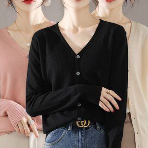 [만족도1등] 여성 봄 가을 브이넥 기본 단추 긴팔 가디건