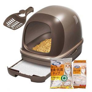 가오 냥토모 시스템 고양이 화장실 후드형 브라운 무료배송 gx