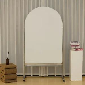 아치형 이동식 양면자석화이트보드 1000x1500mm 크롬색상