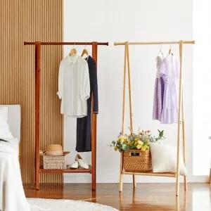 순수 원목 접이식 행거