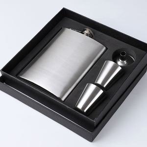스텐 힙플라스크 2인 술잔세트 200ml 휴대용 술병 양주 위스키 보틀