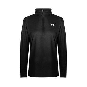 [언더아머] 테크 솔리드 아노락 긴팔 티셔츠 롱슬리브 1/2 짚 러닝 집업 블랙 1384224-001