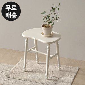 [벤티스가구]베르 엔틱 스툴 원목 미니 땅콩 보조 낮은 의자 STOOL 등받이없는 사각 스툴 작은 원목