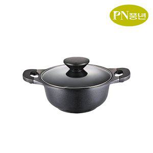 [더비티]PN풍년 IH 인덕션&가스 코팅 양수냄비 22cm / 펄블랙주물 멀티팟 파스타 무쇠 찌개 추천