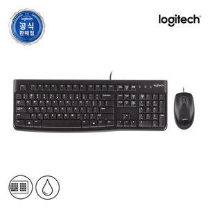 로지텍코리아 공식 MK120 콤보 키스킨포함 유선 키보드 마우스 세트