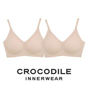[크로커다일] 감탄브라 나일론골지 패드일체형 후크형 브라 베이지 CDWBR4P08_2