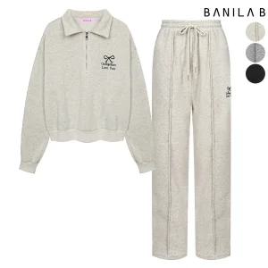 아노락 맨투맨 기모 셋업