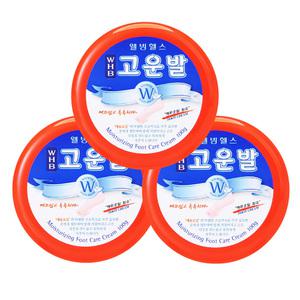 웰빙헬스 발크림 각질제거 보습 풋케어 크림 WHB 고운발 빨강 3개