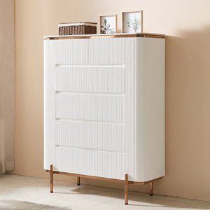 [스코나] 로프턴 템바보드 로즈골드 포세린 세라믹 5단 서랍장 1000