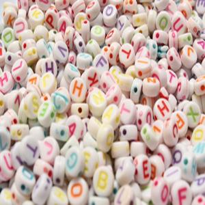 아크릴 이니셜 숫자 네임키링 알파벳 비즈