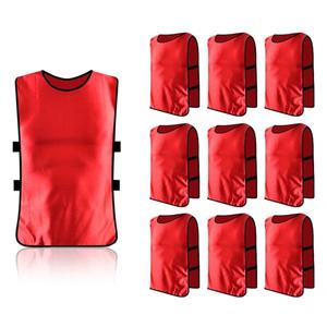 히즈플랜 축구 팀조끼 10p, 레드, FREE