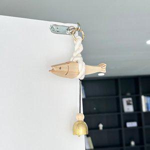 [엔비]액막이 명태 도어벨 북어 원목 현관종 풍경