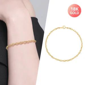 [골드피아] 18K 트리니티 입체 볼륨 팔찌