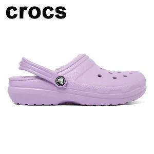 [크록스][크록스] 키즈 클래식 라인드 클로그 털크록스 207010-5PR