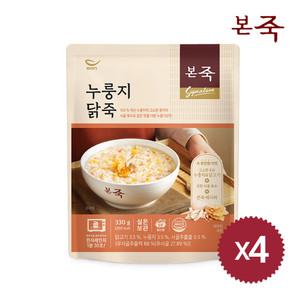 [본죽] 누룽지닭죽 330g 4팩