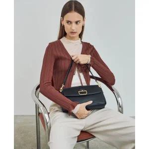 갤러리아 DCBA5E821 닥스 버크백 샬롯 블랙 가죽 숄더백