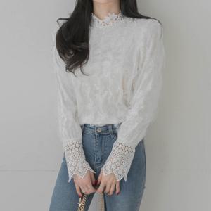 [시크릿라벨]  프릴레이스벨벳블라우스