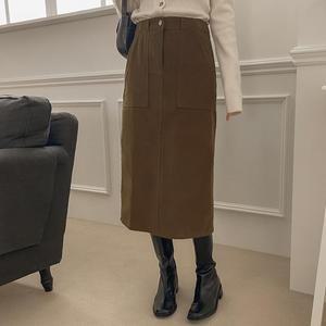 [시크릿라벨] 겉기모포켓H라인스커트