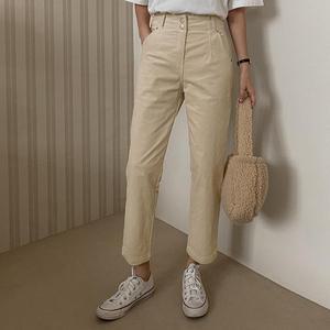 [시크릿라벨] 뒷밴딩코듀로이세미배기핏팬츠