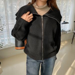 [시크릿라벨] 베이직와이드카라니트집업