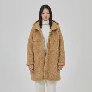 [DOD][디오디 공식] 롱 쉐르파 플리스 자켓 여자(DARK TAN)