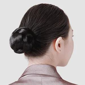 고운머리 꽃방울 가채 승무원 올림 머리 부분 가발
